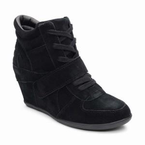 Ash Bowie Wedge Women Sneakers Black | 514742-294