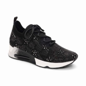 Ash Lucky Shine Knit Women Sneakers Black | 778214-816