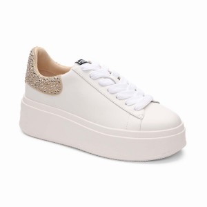 Ash Moby Strass Platform Embellished Women Sneakers White | 370593-296
