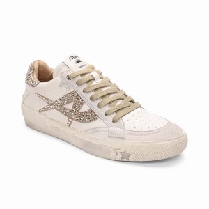 Ash Moonlight Strass Vintage Women Sneakers White | 709682-090