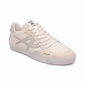 Ash Moonlight Studs Vintage Women Sneakers Beige | 381304-551