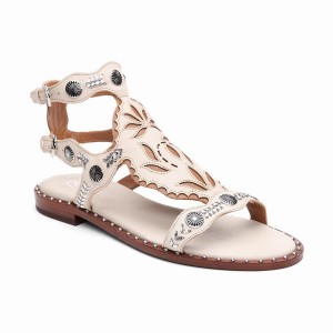 Ash Paraiba Embellished Flat Women Sandals Beige | 225243-220