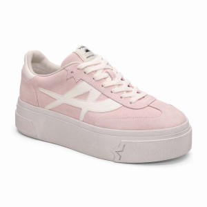 Ash Starmoon Suede Platform Women Sneakers Pink | 472155-705